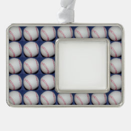 Baseball Photo Christmas Ornament