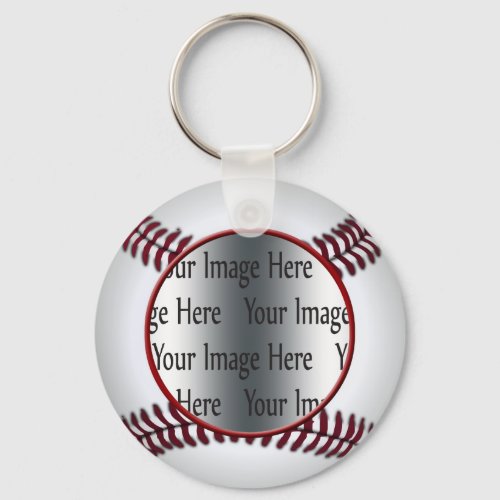 baseball photo keychain