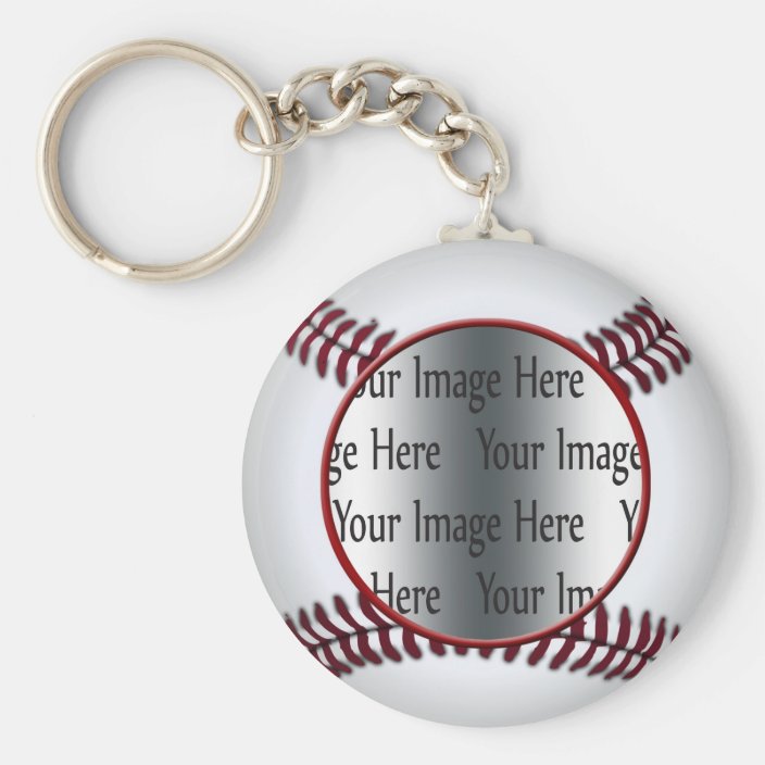 baseball photo keychain