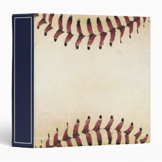 Baseball Photos Rustic Memory Scrapbook 3 Ring Bin
