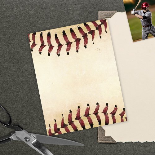 Baseball Photos Rustic Memory Scrapbook Paper