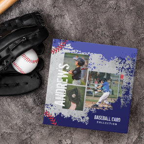 Baseball Photos Scrapbook Grunge Baseball Card 3 Ring Binder