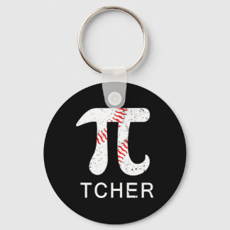 Baseball Pi-Tcher Math Funny Pi Day Gift Men Women Keychain