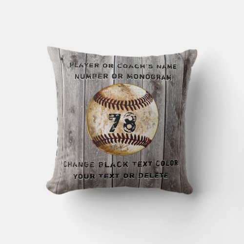 Baseball Pillow Personalized for Coach Players