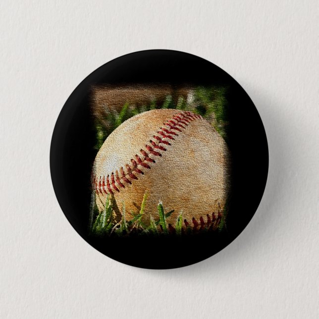 Baseball Pinback Button (Front)