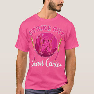 Baseball Pink Ribbon Men Boys, Strikeout Breast C T-Shirt