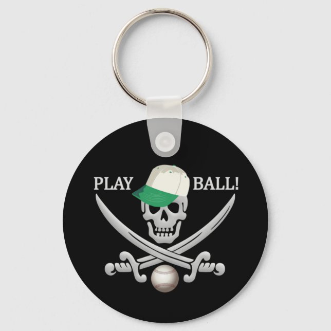 Baseball Pirate keychain (Front)