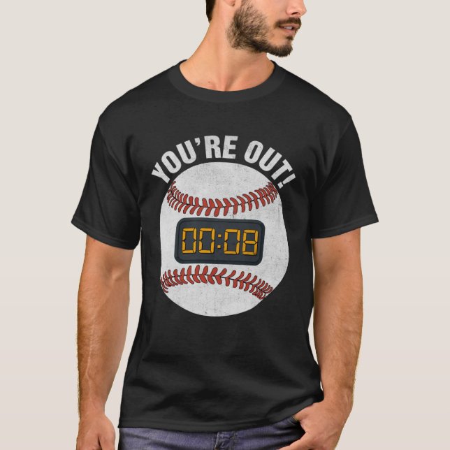 Baseball Pitch Clock 15 Seconds Rule Batter Box Do T-Shirt (Front)