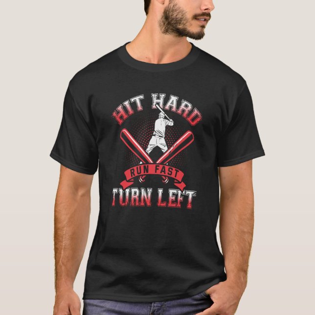 Baseball Pitcher and catcher baseball bat T-Shirt (Front)