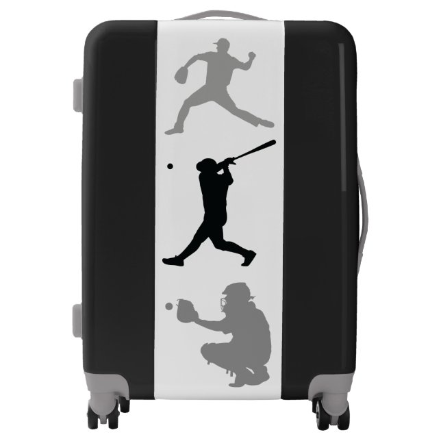 Baseball Pitcher Batter Catcher Luggage (Front)