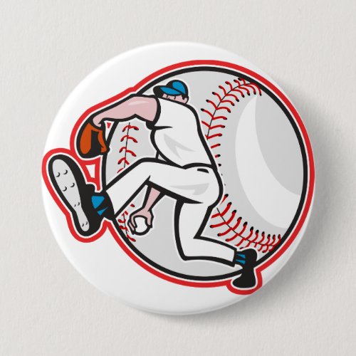 Baseball Pitcher Button