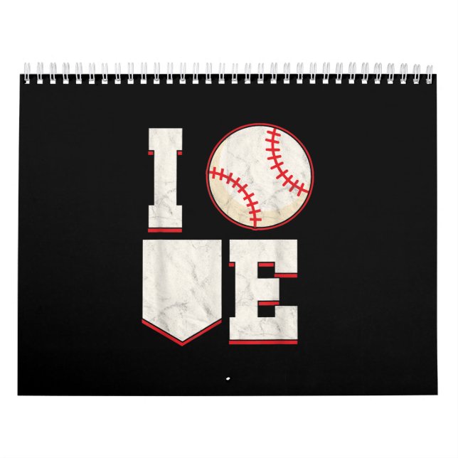 Baseball Pitcher Catcher Batter Softball Sports Calendar (Cover)