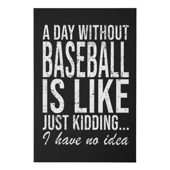 Baseball Pitcher Catcher Funny Saying Gift Faux Canvas Print (Front)