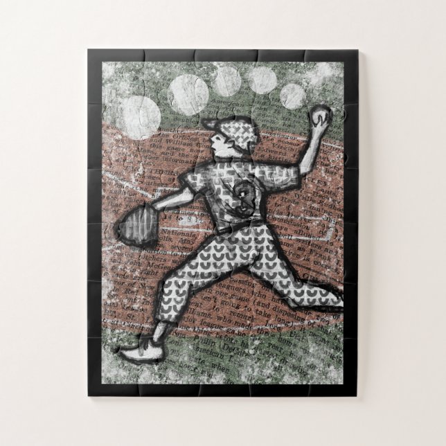 Baseball Pitcher Jigsaw Puzzle Little League Boy (Vertical)