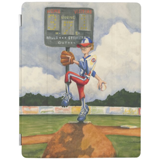 Baseball Pitcher on Mound by Jay Throckmorton iPad Smart Cover (Front)