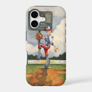 Baseball Pitcher on Mound by Jay Throckmorton iPhone 17 Case