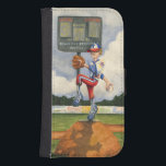 Baseball Pitcher on Mound by Jay Throckmorton Samsung S4 Wallet Case<br><div class="desc">Is it a curveball or a slider? Whatever it is it is coming right at you in this amazing piece by Jay Throckmorton. A baseball pitcher commands the mound, winding up to deliver a throw to the plate. Give this as a gift or hang it on your wall and enjoy...</div>