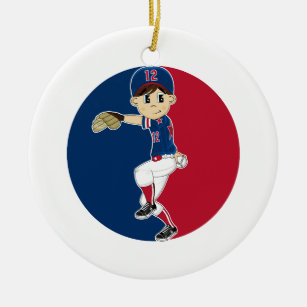 baseball pitcher christmas ornament