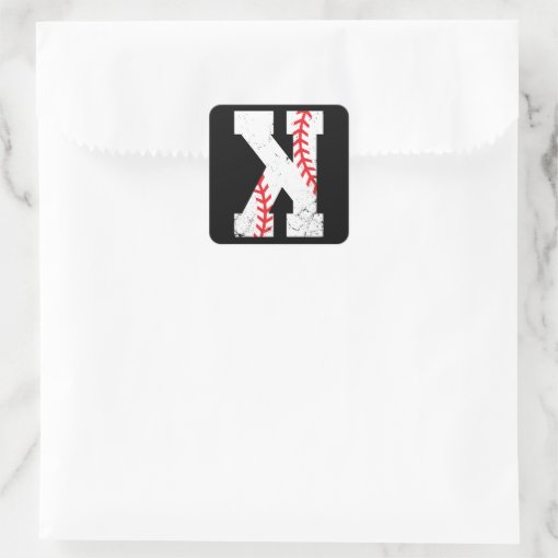 Baseball Pitcher Strikeout K Square Sticker Zazzle