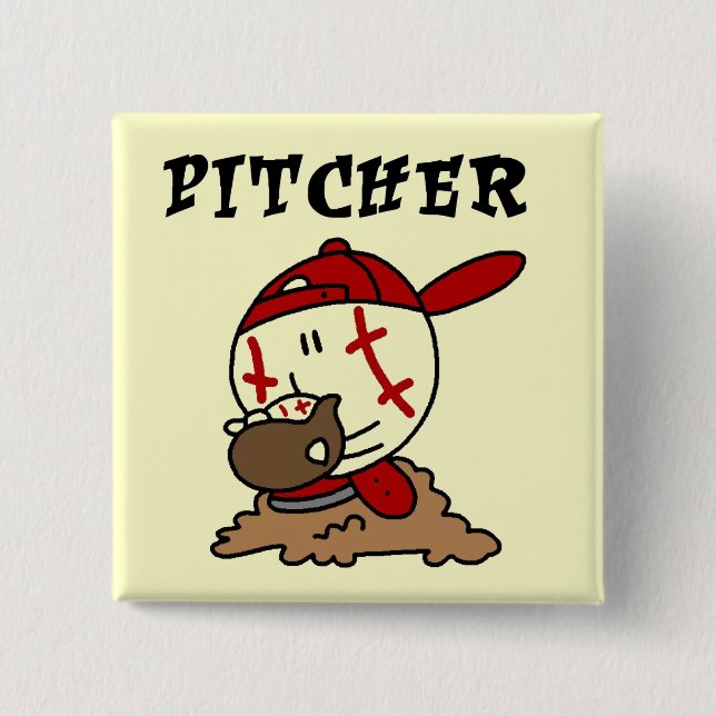 Baseball Pitcher Tshirts and Gifts Pinback Button (Front)