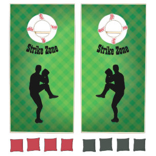 Baseball Pitching Design Cornhole Set