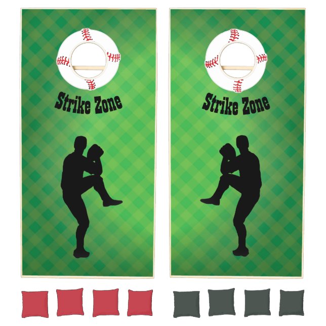 Baseball Pitching Design Cornhole Set (Set)