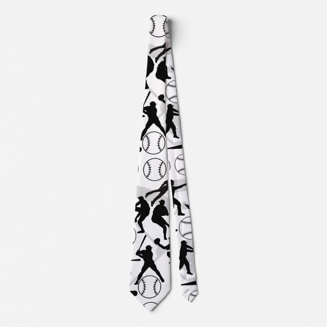 Baseball play pattern.w neck tie (Front)