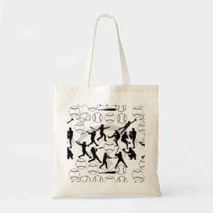 Baseball play pattern.w tote bag