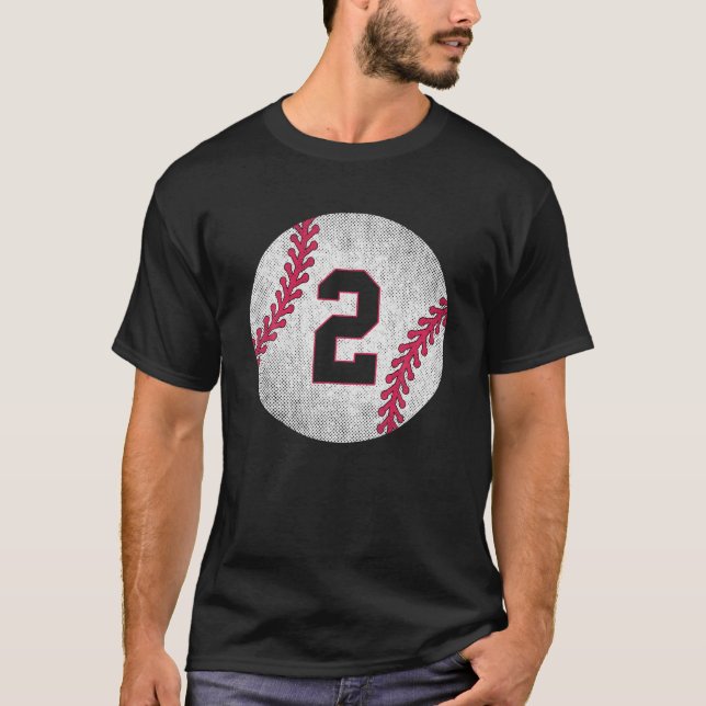 Baseball Player 2Nd Birthday Baseball Jersey 2 Yea T-Shirt (Front)
