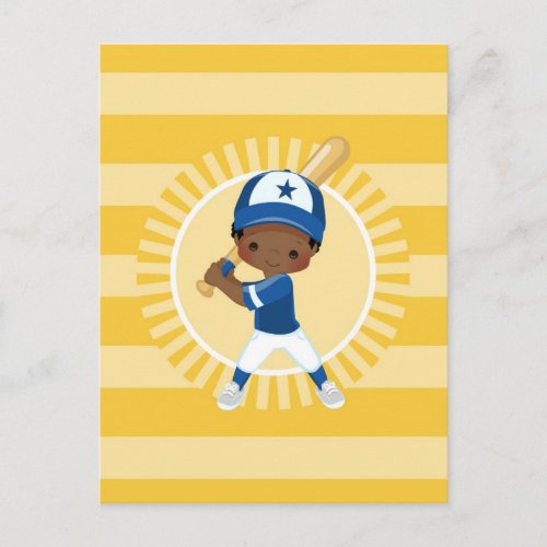 Baseball Player _ African American Boy Postcard