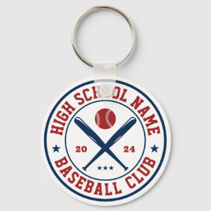 Baseball Player and Coach High School Sports Keychain