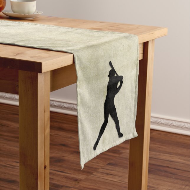 Baseball Player at bat Short Table Runner (In Situ)
