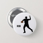 baseball player  badge pinback button (Front & Back)