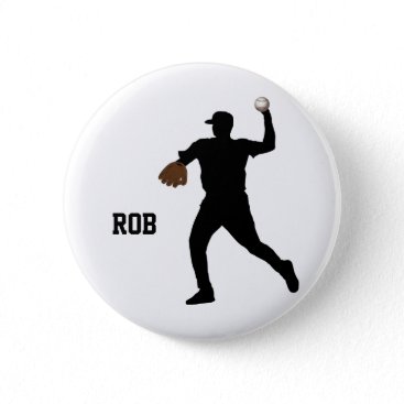 baseball player  badge pinback button