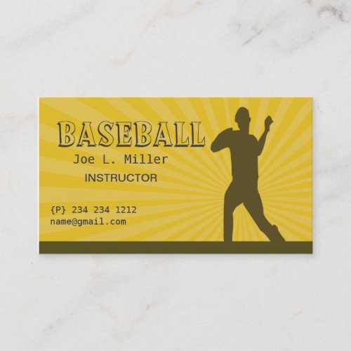 Baseball Business Card