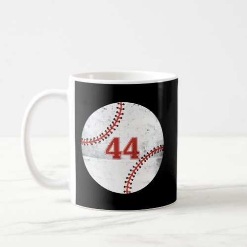 Baseball Player Baseball Fan Jersey Number 44 Coffee Mug