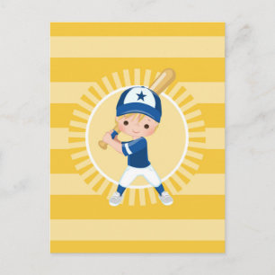 Baseball Player - Blonde Boy Postcard