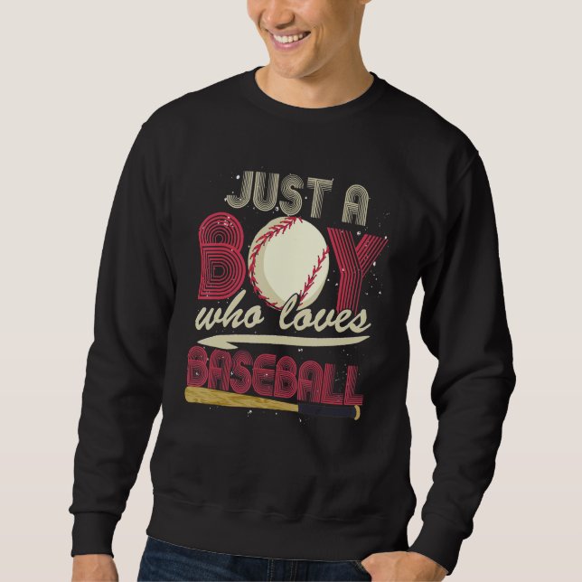 Baseball Player Boys Sport Baseball  Catcher Baseb Sweatshirt (Front)