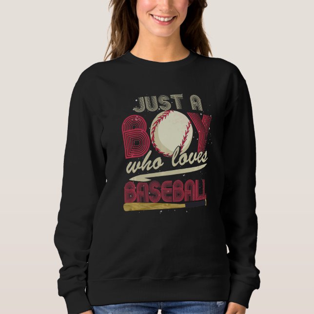 Baseball Player Boys Sport Baseball Catcher Baseba Sweatshirt (Front)