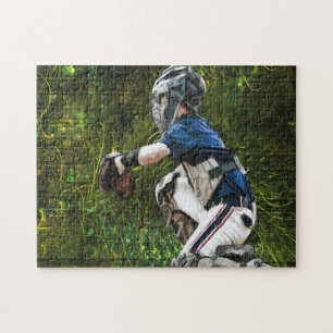 Baseball player Catching a ball Jigsaw Puzzle