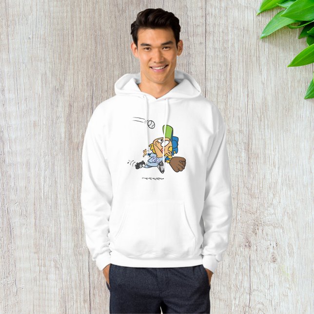 Baseball Player Catching Ball Mid Dive Hoodie (Creator Uploaded)