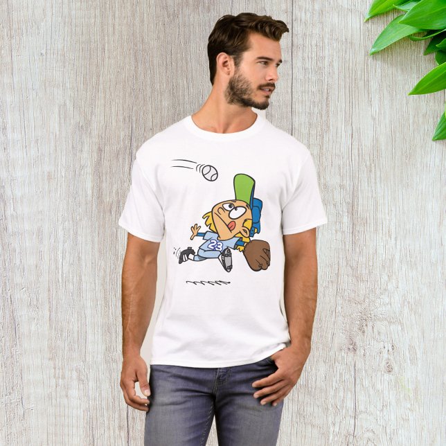 Baseball Player Catching Ball Mid Dive T-Shirt (Creator Uploaded)