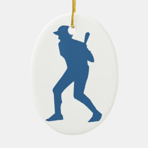 BASEBALL PLAYER CERAMIC ORNAMENT