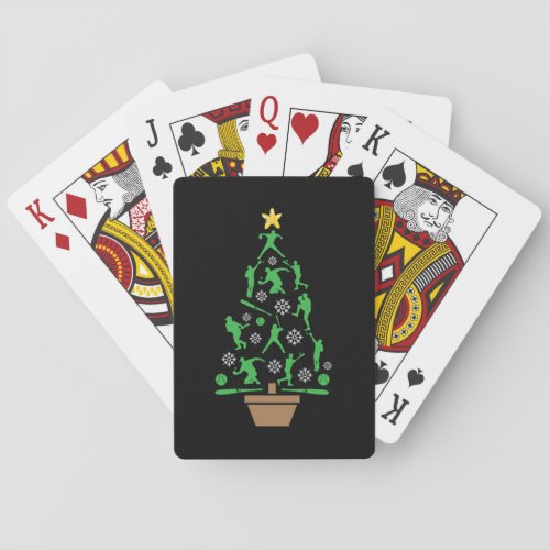 Baseball Player Christmas Tree Playing Cards