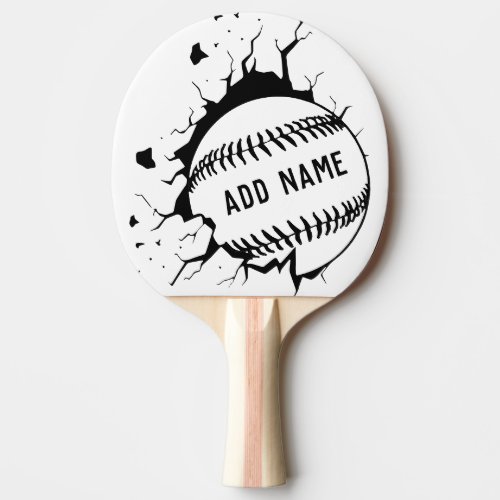 Baseball Player Coach _ Bold Modern Drawing Ping Pong Paddle