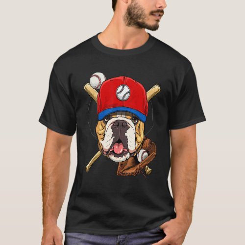 Baseball Player Coaches American Bulldog Pitcher C T-Shirt