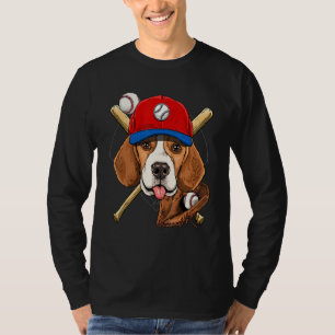 Baseball Player Coaches Beagle Dog Pitcher Catche T-Shirt