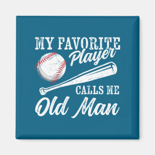 Baseball Player Coaching Favorite Player Artwork Magnet