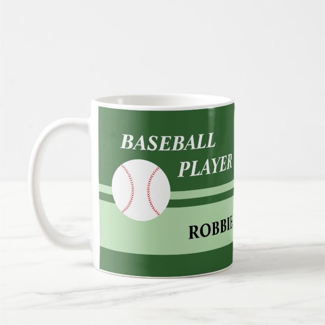 Baseball Player Coffee Mug (Left)