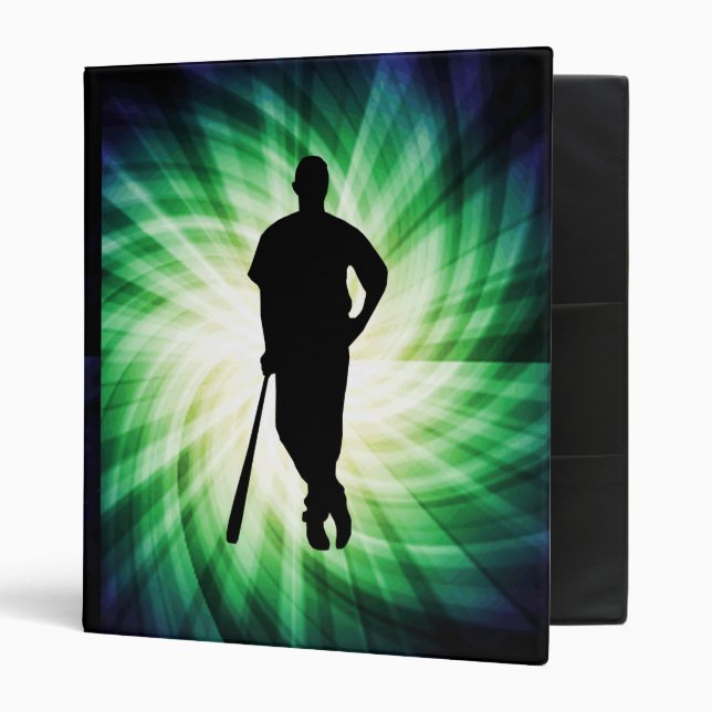 Baseball Player; Cool 3 Ring Binder (Front/Inside)